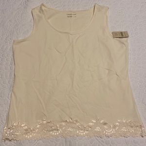 Cream Coldwater Creek Tank Top